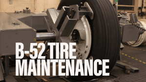 How do you change a tire on a B-52 bomber?