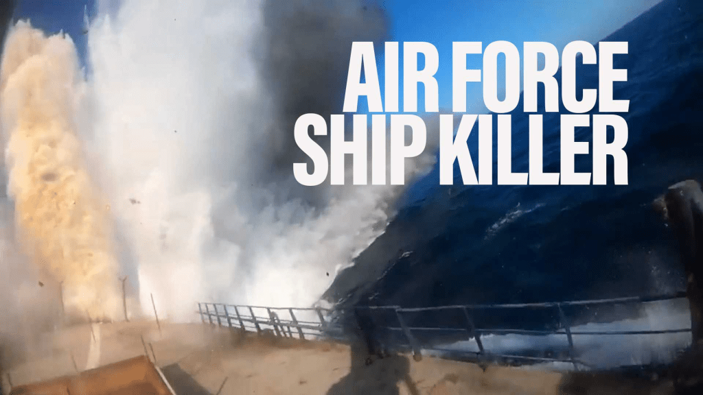See the Air Force weapon that breaks ships in half, sinks them in seconds