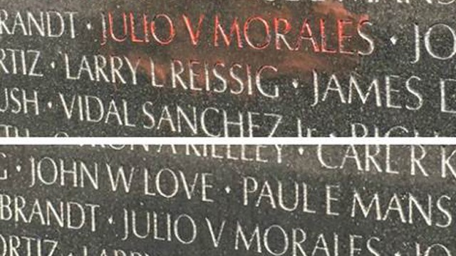 Vietnam Veterans Memorial Wall vandalized