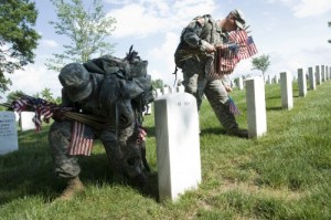 Flags In at Arlington National Cemetery
