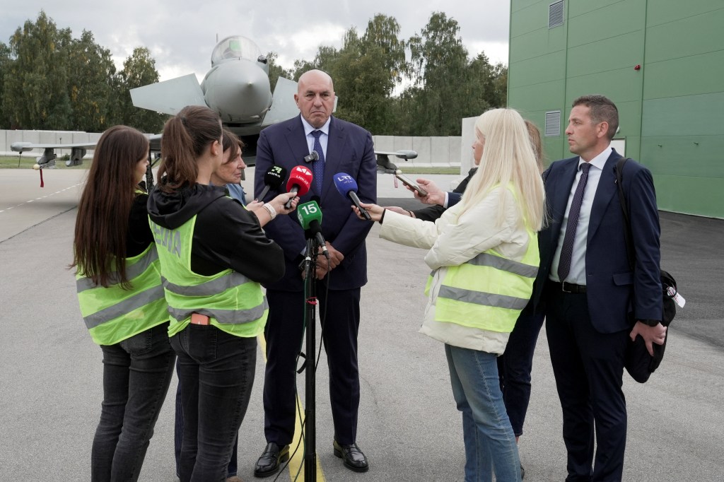 Italian NATO jet downs drone in Lithuania, minister says it probably came from Russia